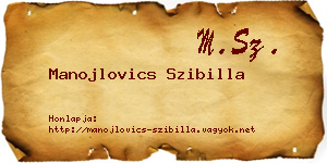 Manojlovics Szibilla névjegykártya